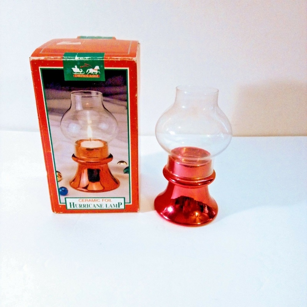 Christmas Ave. Ceramic Foil Lamp Candle Holder